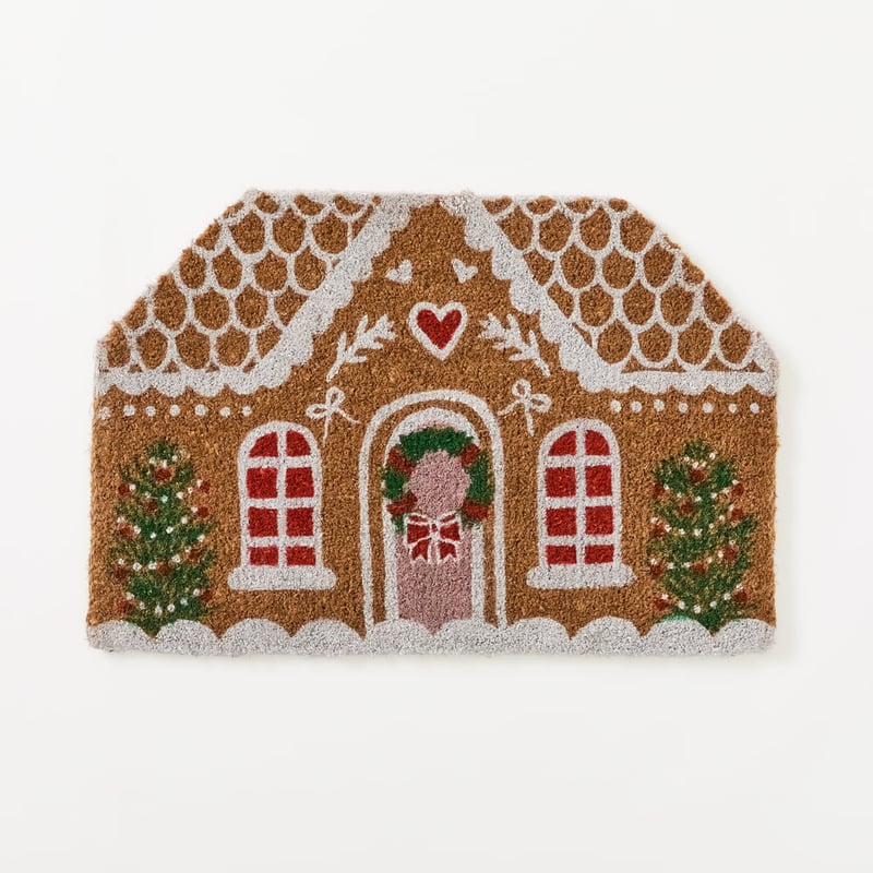 Coir Christmas Gingerbread House Doormat