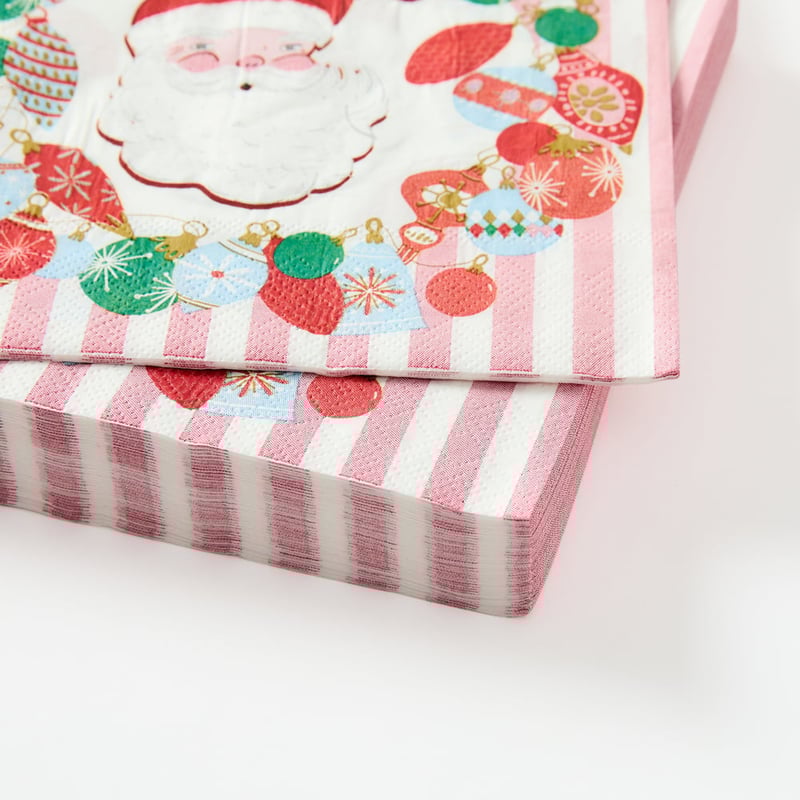 Festive Vintage Christmas Paper Napkin Pack of 40