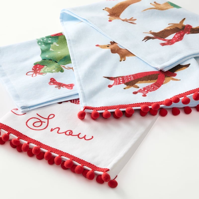 Dashing Dogs Tea Towel Pack of 2