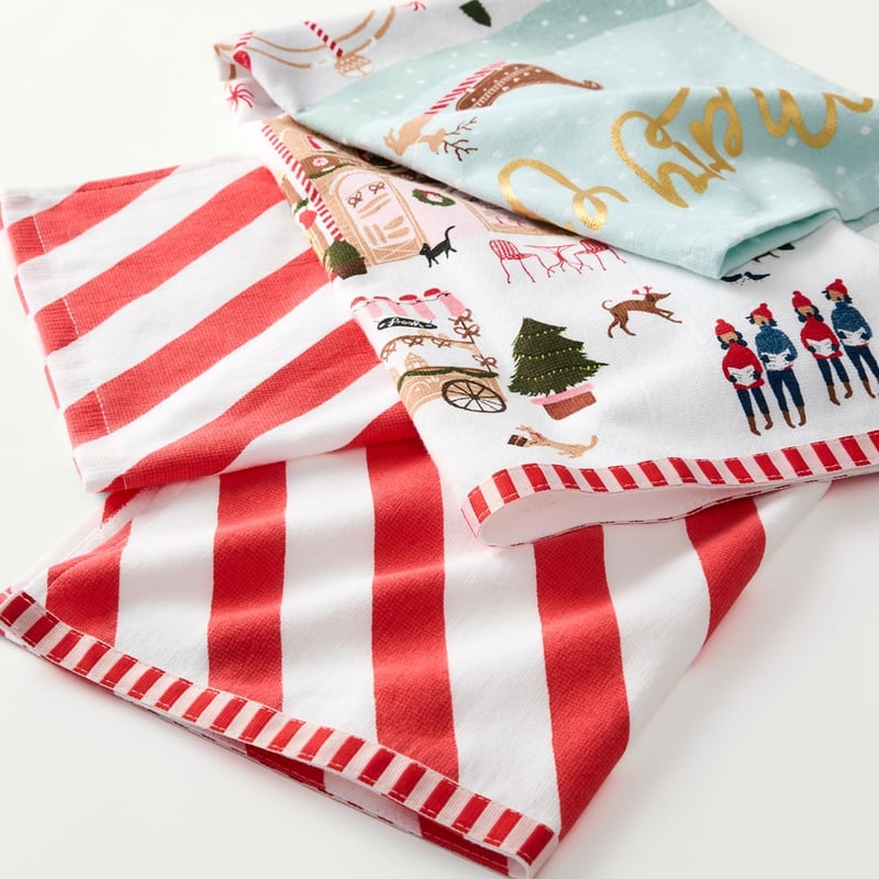 Gingerbread Village Tea Towel Pack of 2