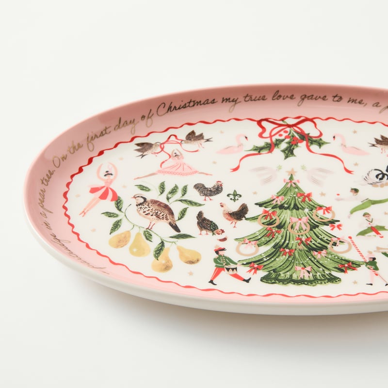 12 Days of Christmas Oval Platter