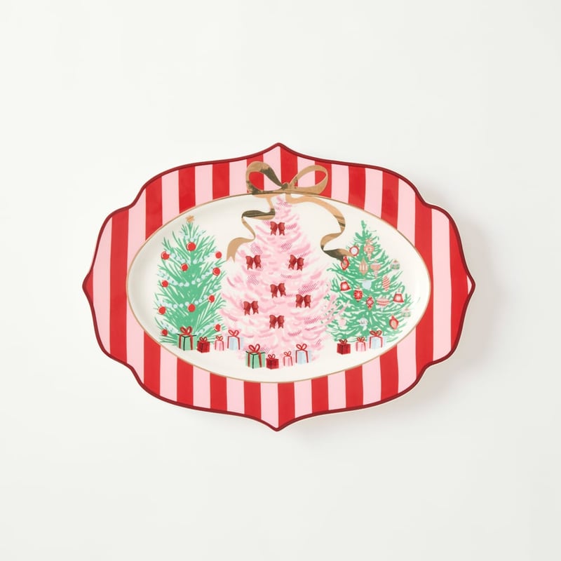 Vintage Christmas Oval Platter