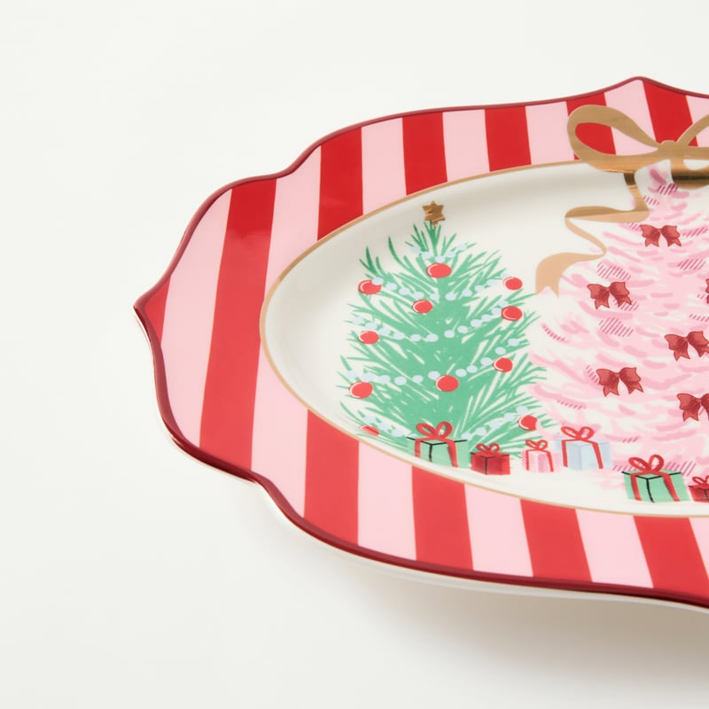 Vintage Christmas Oval Platter