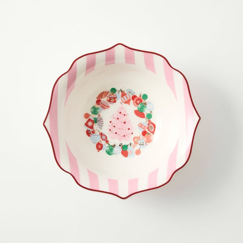 Vintage Christmas Salad Bowl