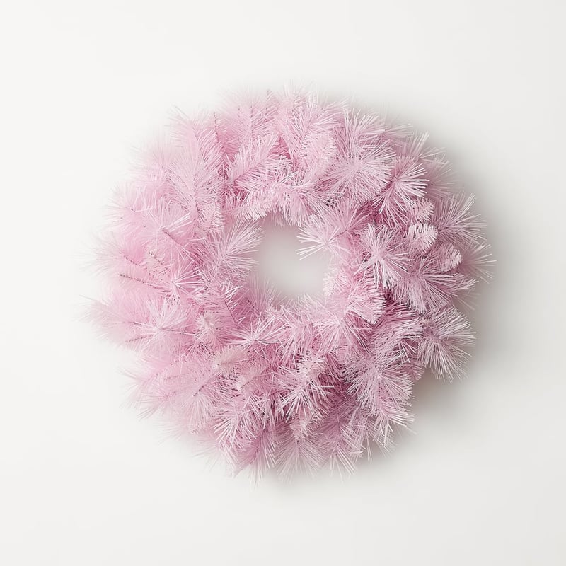 Whimsical Pink Pine Small LED Wreath
