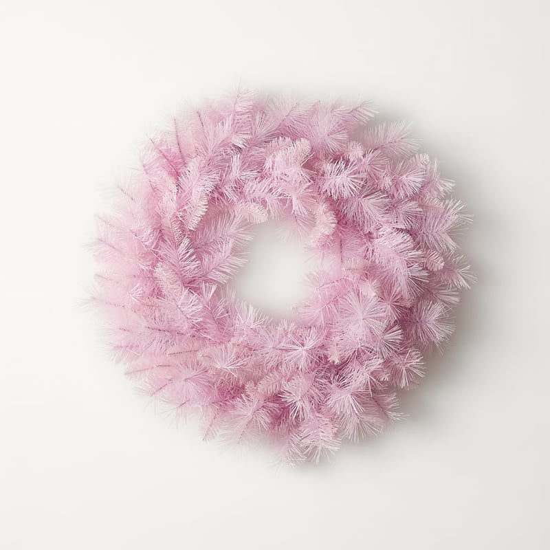 Whimsical Pink Pine Large LED Wreath