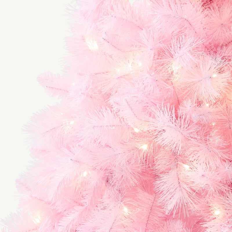 Whimsical Pink Pine LED Christmas Tree