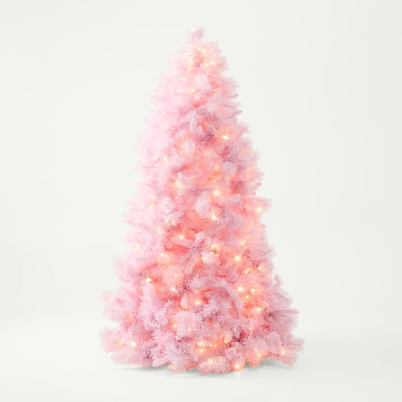 Whimsical Pink Pine LED Christmas Tree