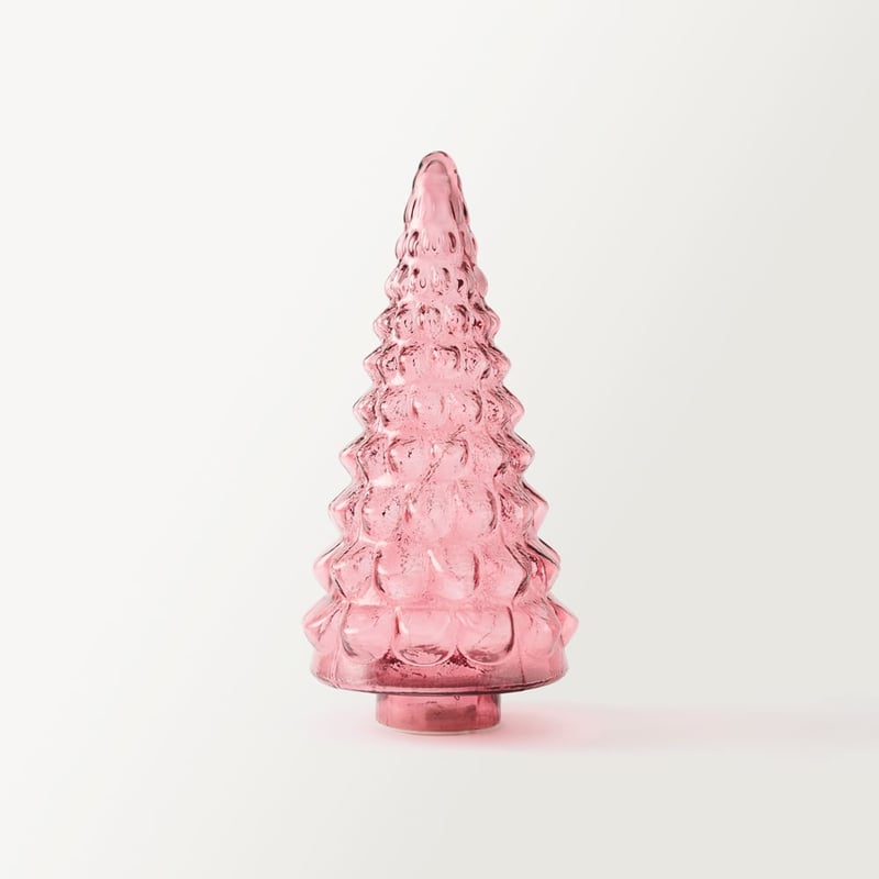 Christmas Red Glass LED Tree