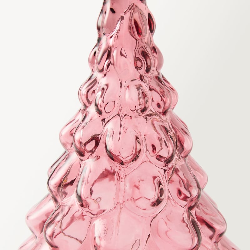 Christmas Red Glass LED Tree