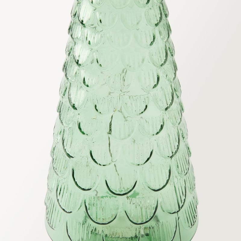 Festive Green Glass LED Tree