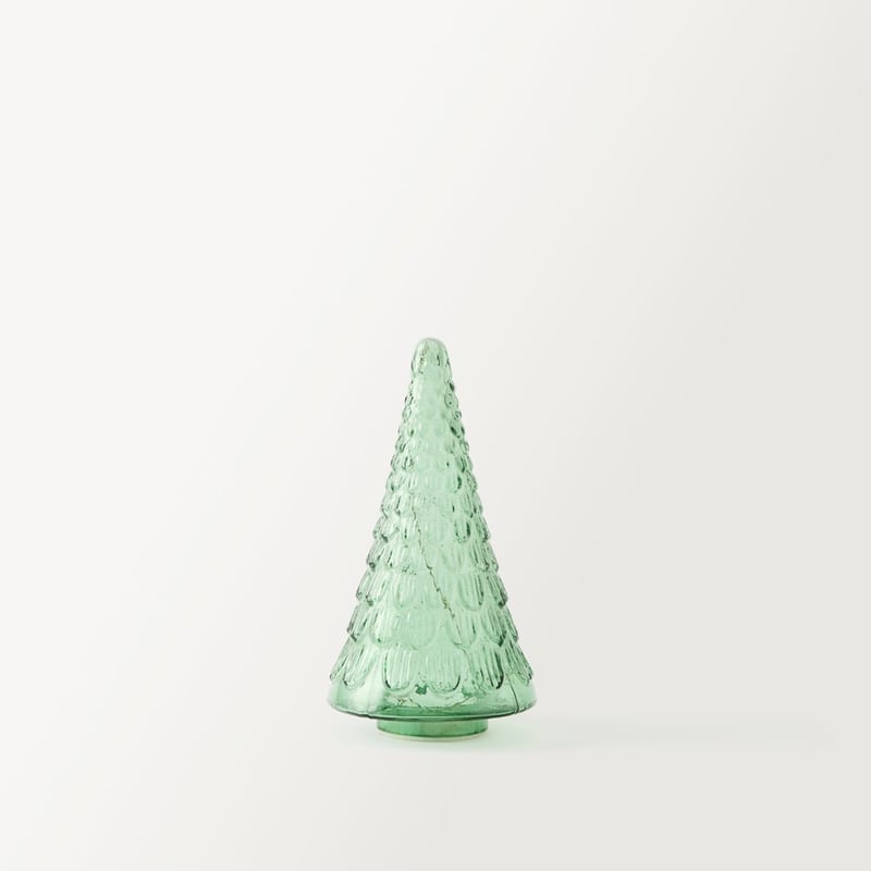 Festive Green Glass LED Tree