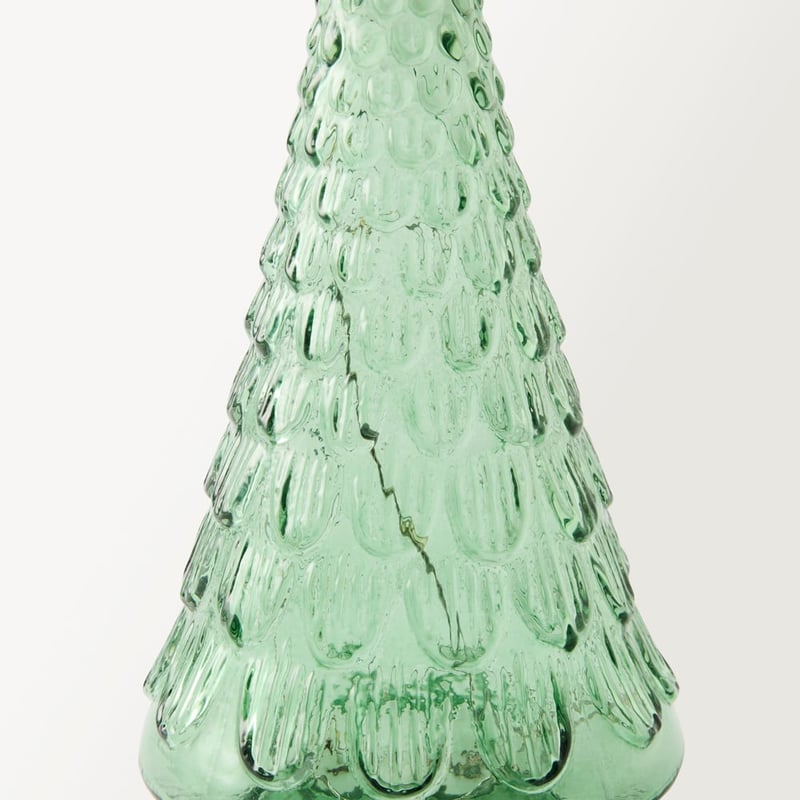 Festive Green Glass LED Tree