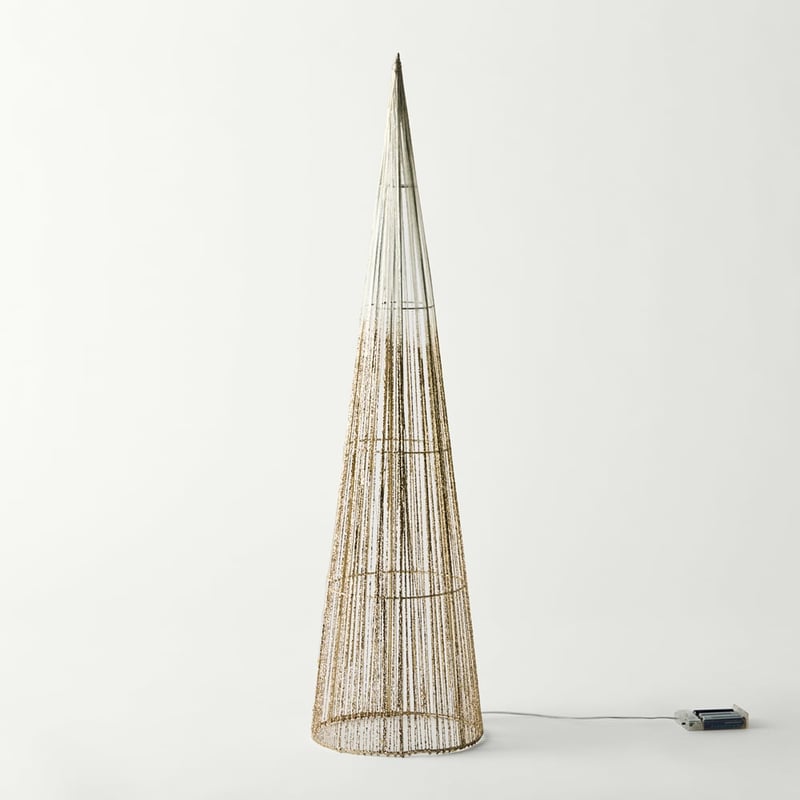 Gold & Silver Ombre LED Cone Tree