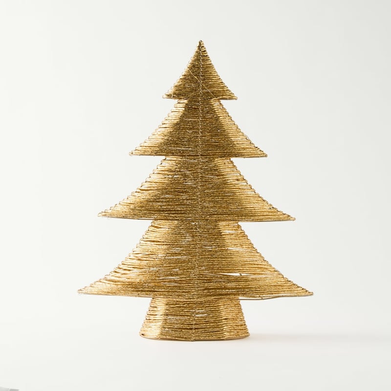 Sparkling Gold Christmas Tree with LED Lights