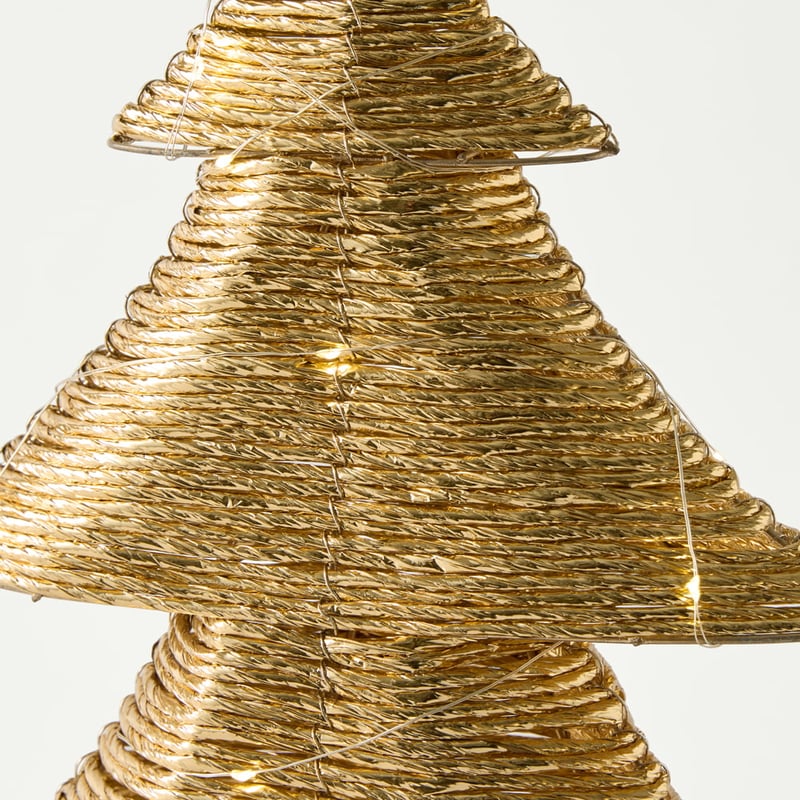 Sparkling Gold Christmas Tree with LED Lights