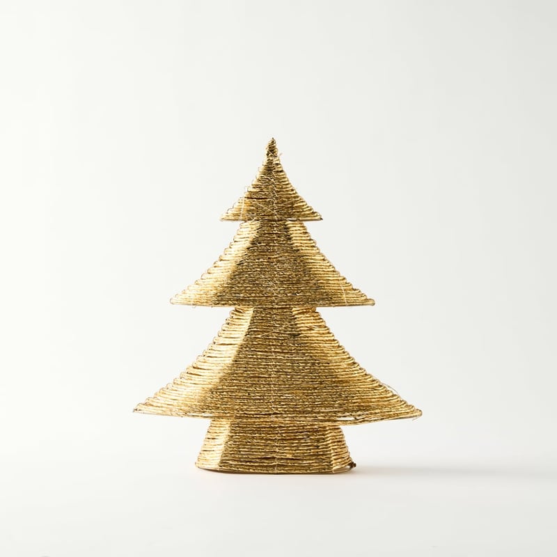 Sparkling Gold Christmas Tree with LED Lights