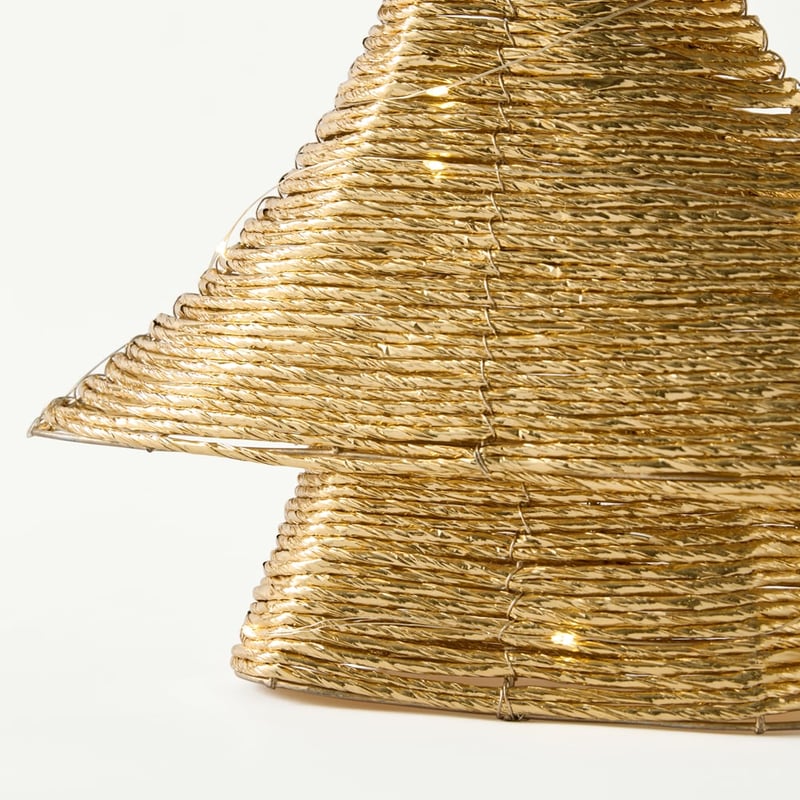 Sparkling Gold Christmas Tree with LED Lights