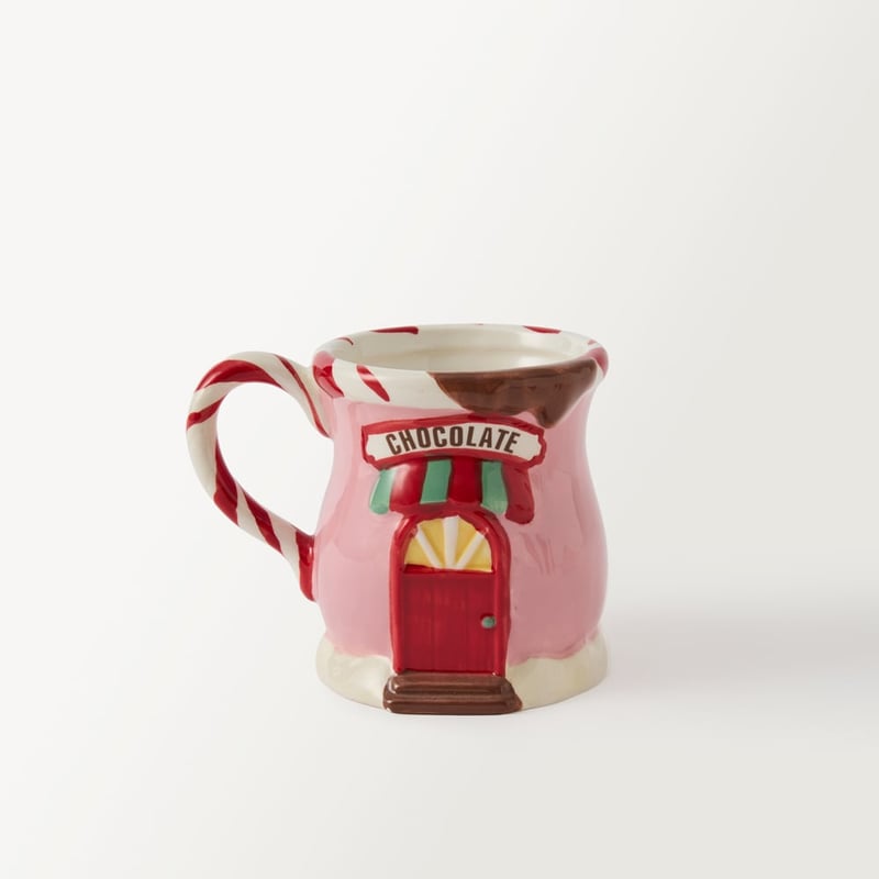 Christmas Chocolate Shop Mug with Lid