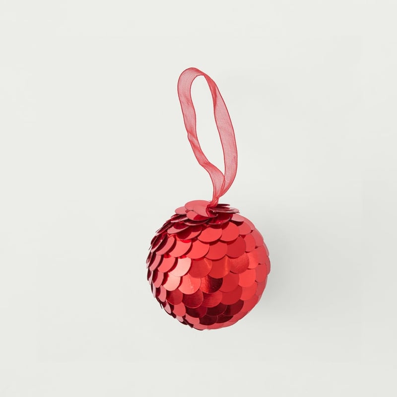 Sequin Red & Pink Decorations Set of 4