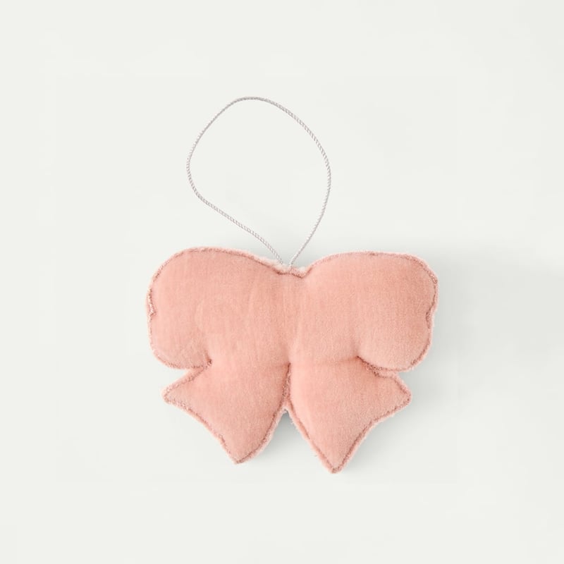 Pink Bow Beaded Decoration