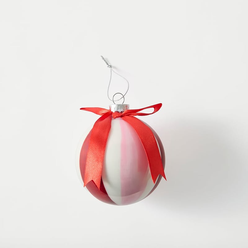 Vintage Glass Red, Pink & White Candy Cane Ornament Set of 3