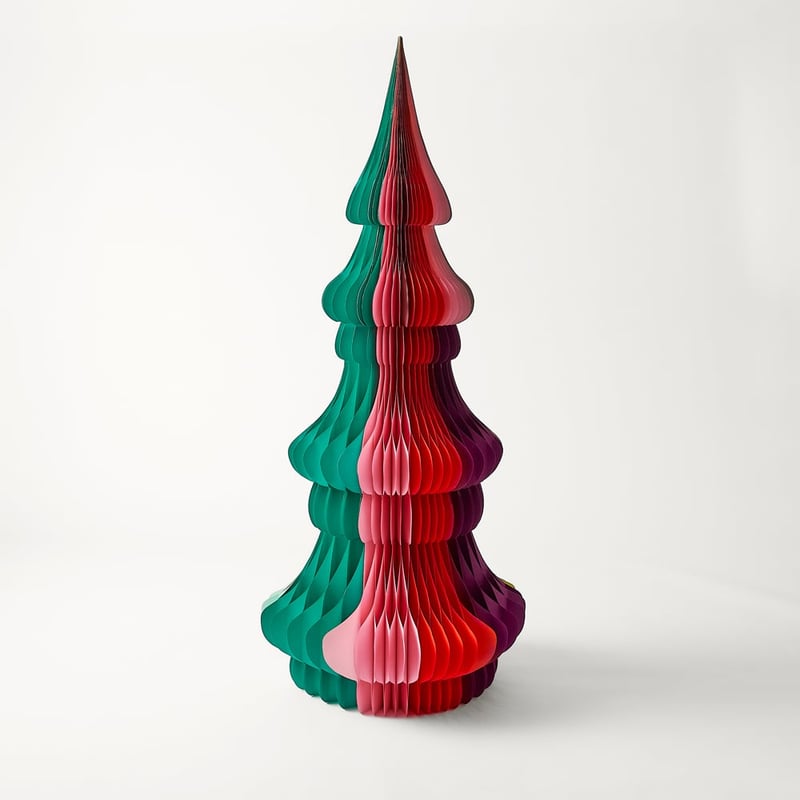 Honeycomb Paper Red & Pink Extra Large Tree