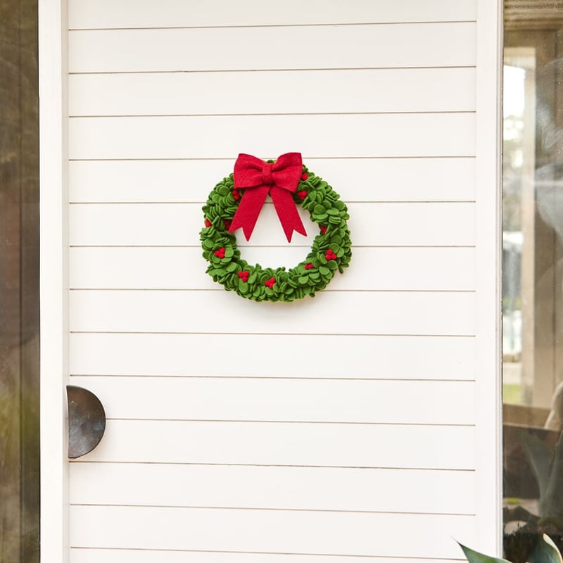 Green Felt Wreath