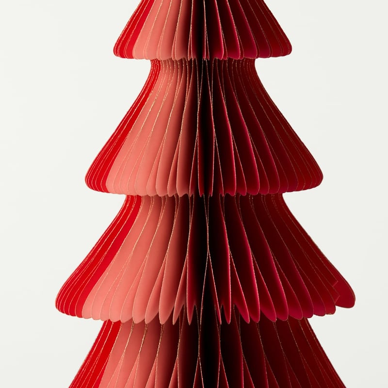 Honeycomb Paper Red & Pink Large Tree