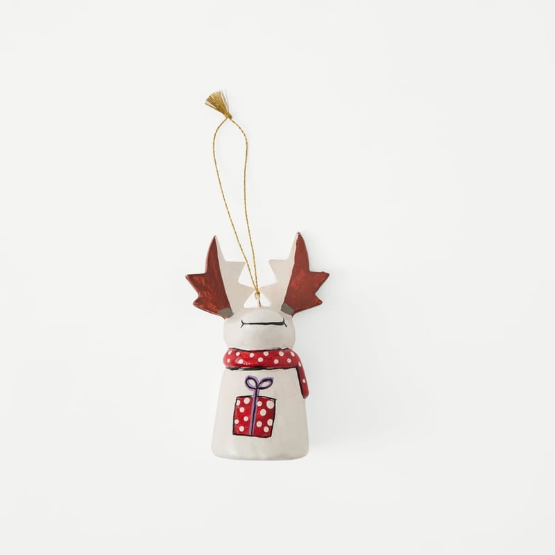 Papier Mache Reindeer Decoration