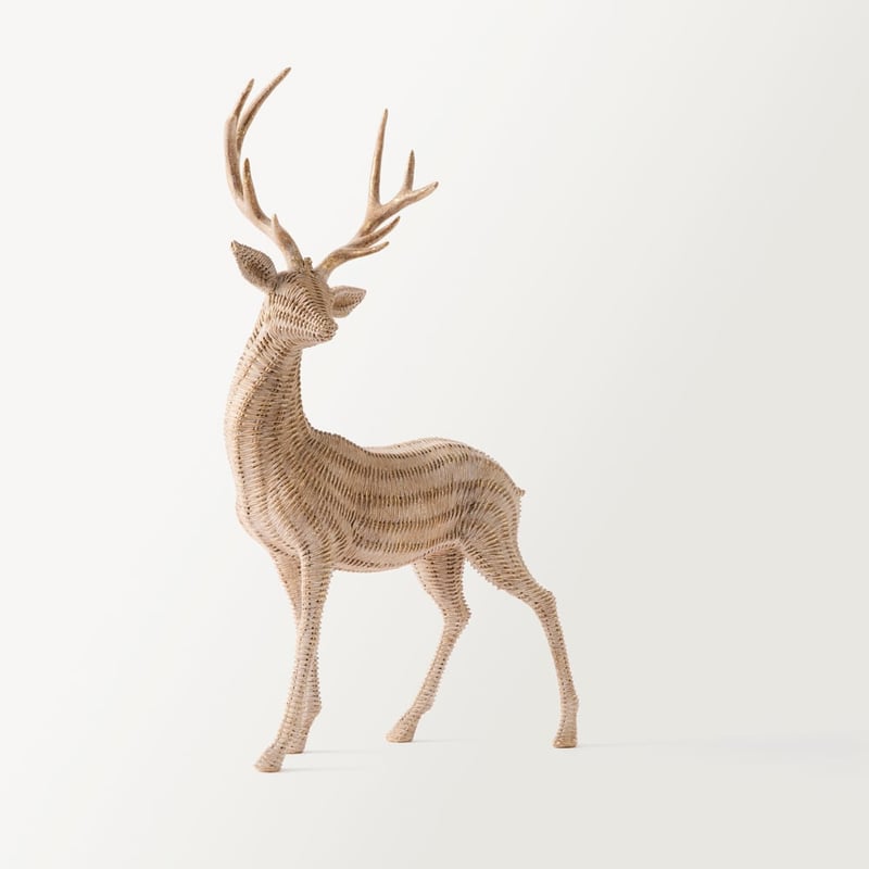 Christmas Natural & Gold Reindeer
