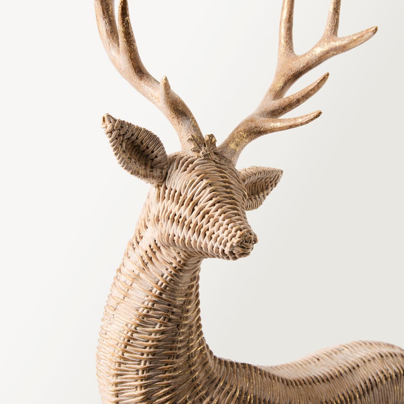 Christmas Natural & Gold Reindeer