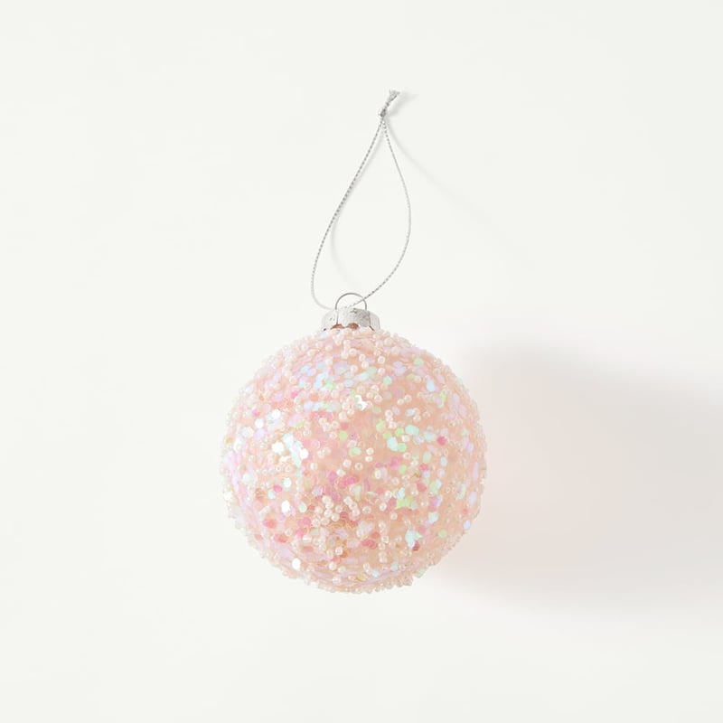 Pink Beaded Glass Ball