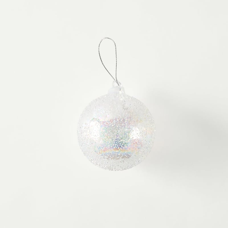 Clear Vintage Rainbow Glass Bauble