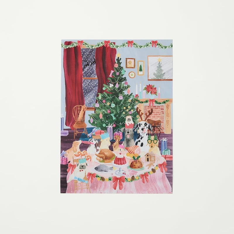 Christmas Dinner Dogs Novelty Puzzle