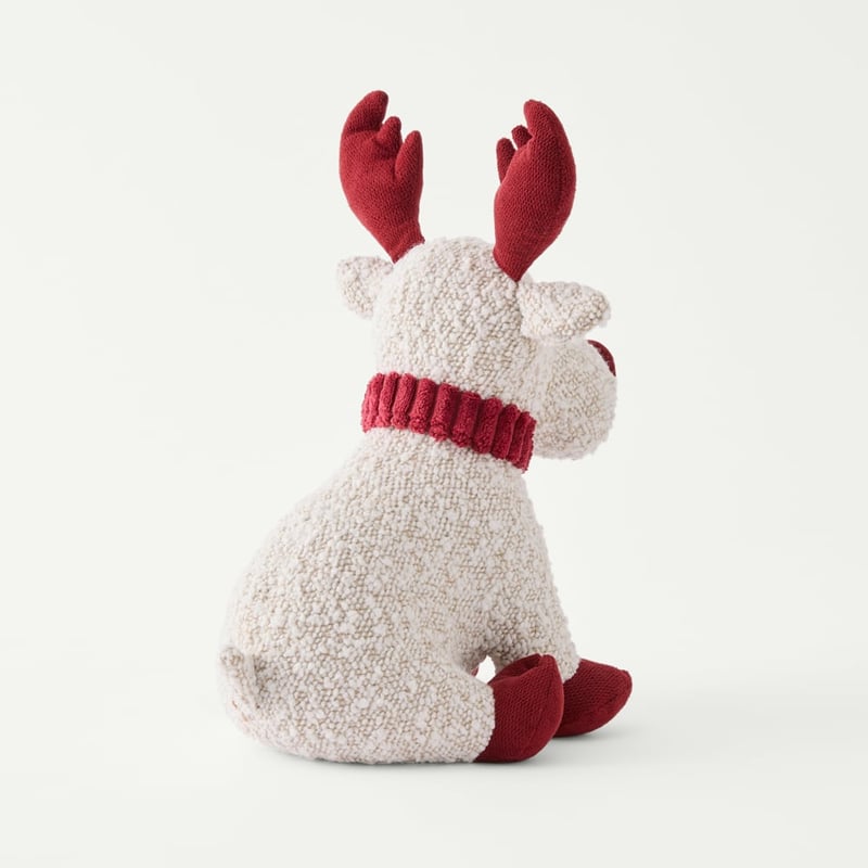 White & Red Christmas Dog Door Stop