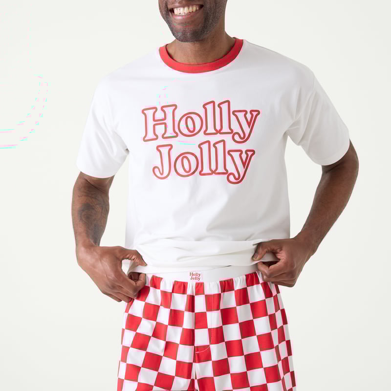 Men's Holly Jolly Red Short Pyjama Set