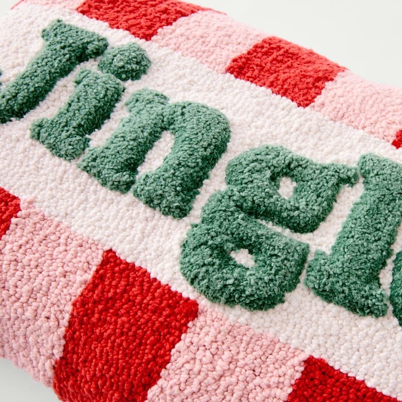 Festive Jingle Text Cushion