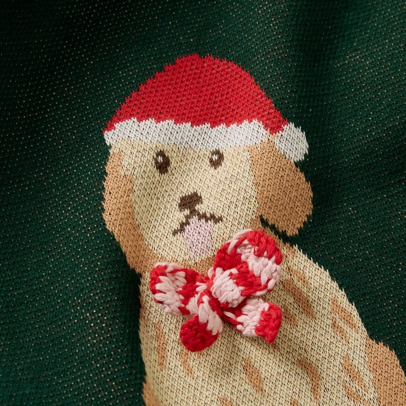 Festive Bow Tie Cavoodles Knitted Throw