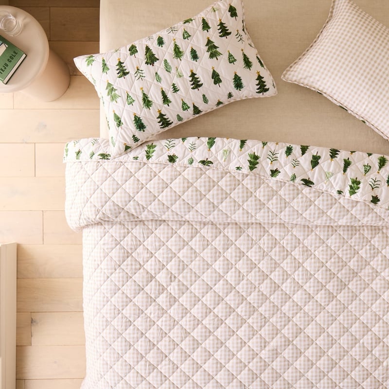 Christmas Tree Green Coverlet Set