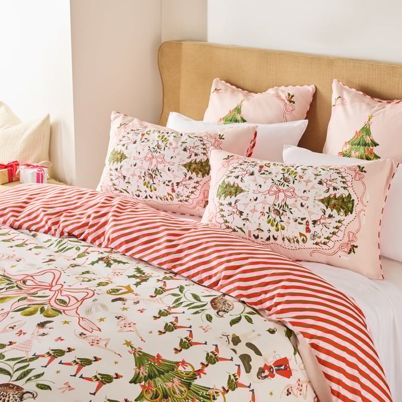 12 Days of Christmas Pink Quilt Cover Set + Separates