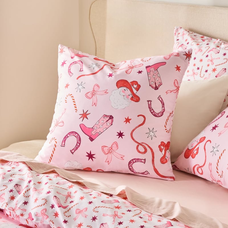 Sweet Dreams Christmas Cowgirl Pink Quilt Cover Set + Separates