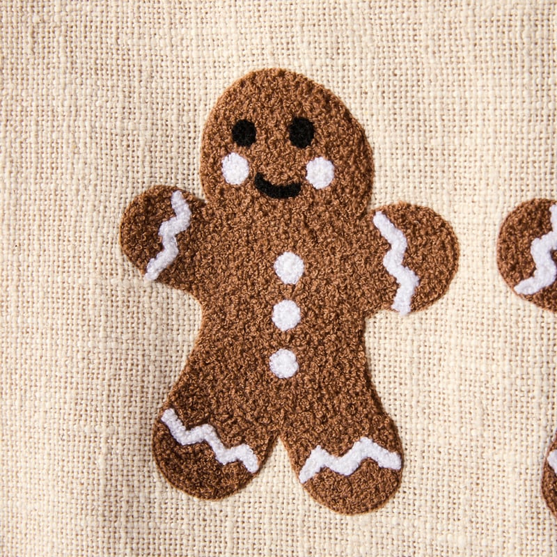 Brown Gingerbread Festive Cushion