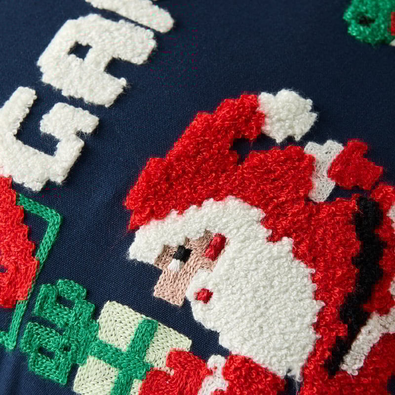 Nice, Naughty, Gamer Navy Christmas Cushion