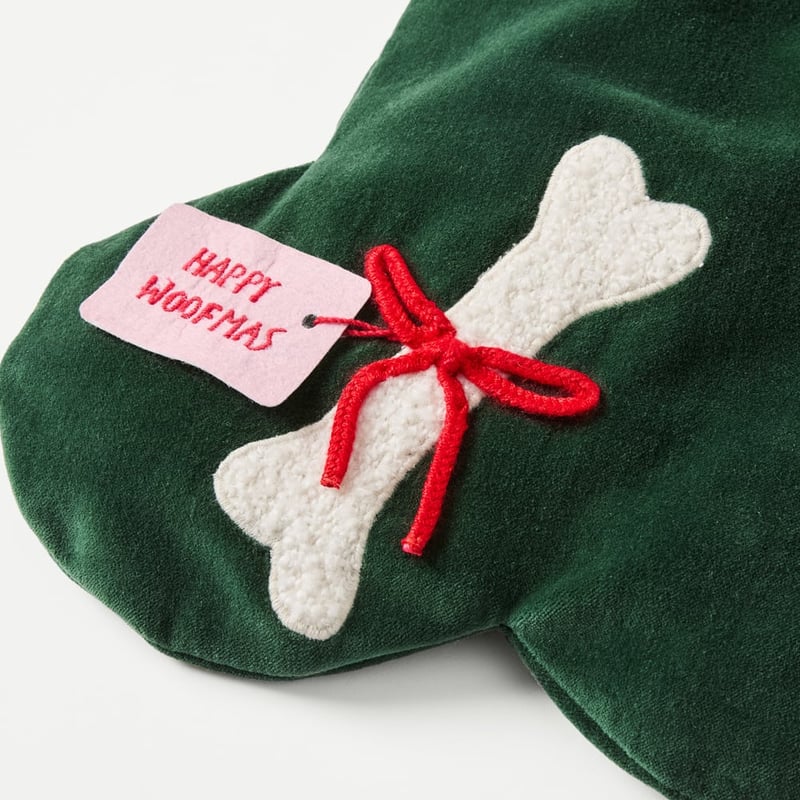 Festive Bone Pet Stocking