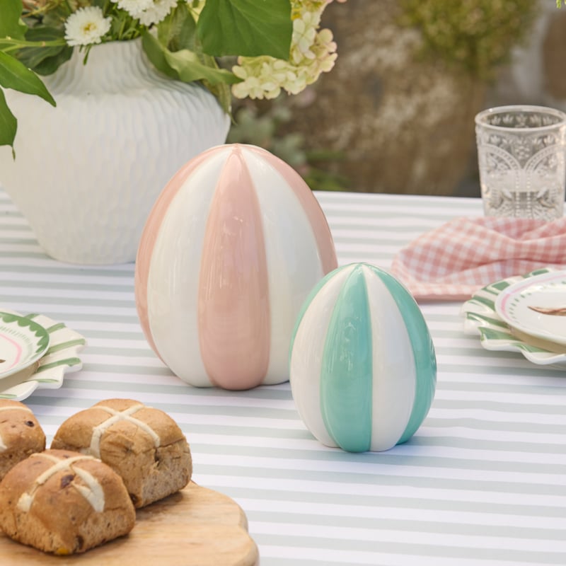 Easter Stripe Light Pink Egg