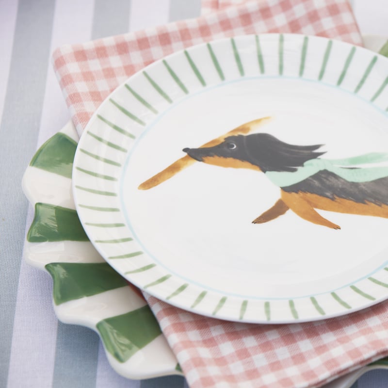 Dachshund Breakfast Club Patisserie Dachshunds Plate