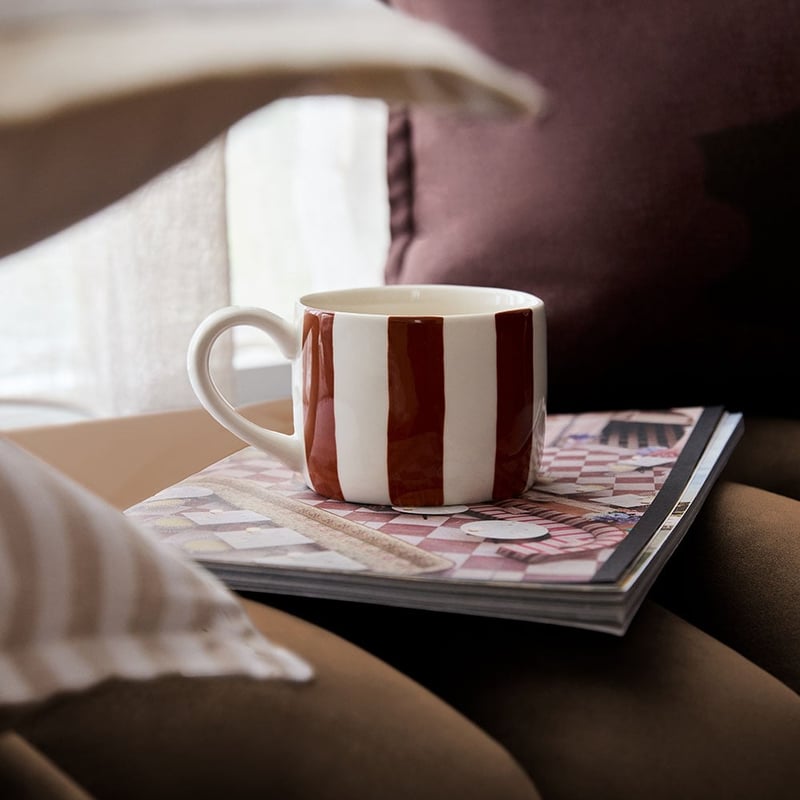 Stripe Burgundy Mug