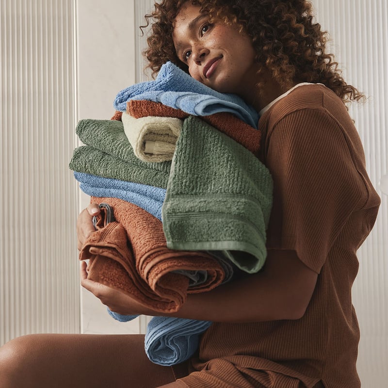 Flinders Chambray Blue Towel Range