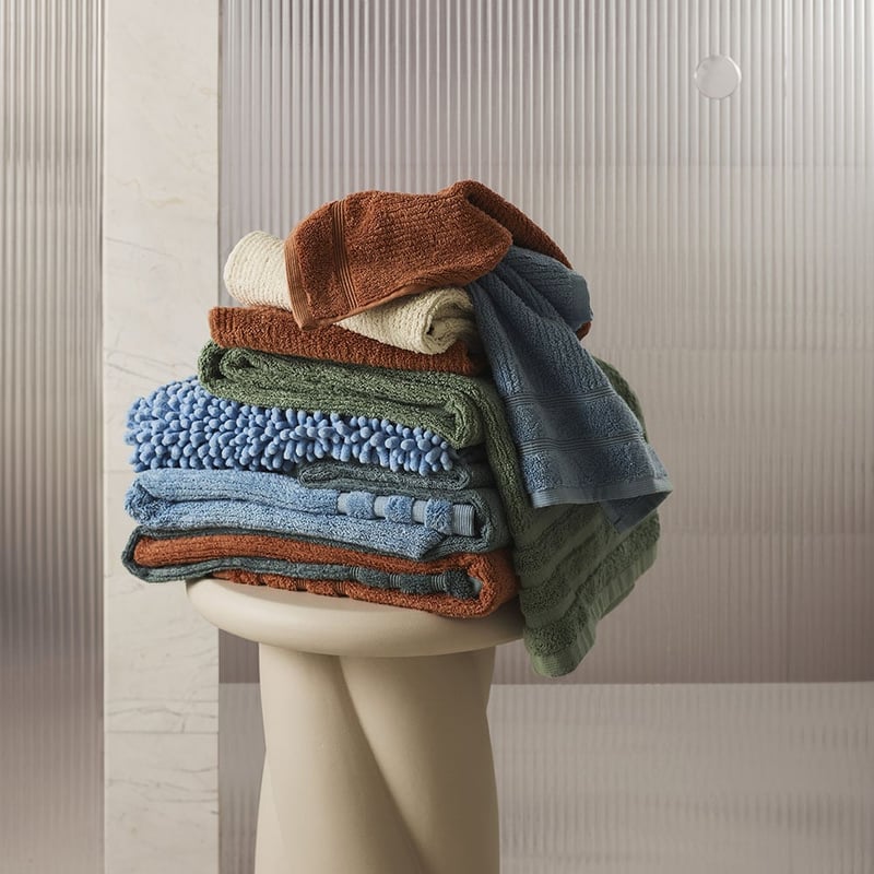 Flinders Chambray Blue Towel Range